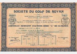 Action de la société du golf de Royan / Visuel : D.R.