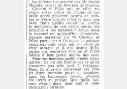 Article Ouest-Éclair, 22 février 1934 - réhabilitation de fusillés pour l'exemple 14-18 - 03 / Visuel : D.R.