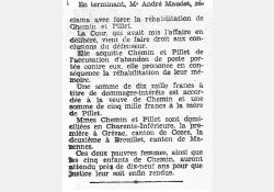 Article Ouest-Éclair, 22 février 1934 - réhabilitation de fusillés pour l'exemple 14-18 - 04 / Visuel : D.R.