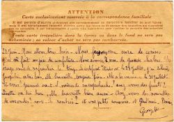Carte postale au temps de la censure, 1941 / Visuel : D.R.