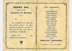 Carton d'invitation au bal des conscrits de Breuillet, 1933 / Visuel : D.R.