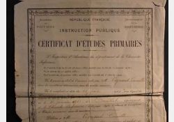 Certificat d'études primaires, 1924 / Visuel : D.R.