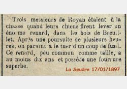 La Seudre, 17 janvier 1897 / Visuel : D.R.