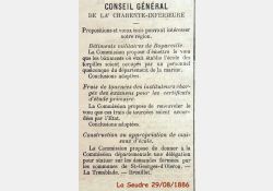 La Seudre, 29 août 1886 - Conseil général da la Charente-Inférieure / Visuel : D.R.