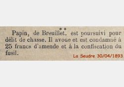 La Seudre, 30 avril 1893 / Visuel : D.R.