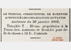 La Seudre, 5 février 1882 / Visuel : D.R.