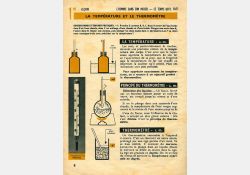Livre de sciences, écoles rurales de garçons et de filles - Classe de fin d'études - 1961 - Extrait - La température / Visuel : D.R.