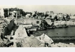 Photos prise après le bombardement de Royan - Le port / Visuel : D.R.