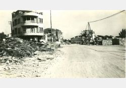 Photos prise après le bombardement de Royan - Quartier de la poste / Visuel : D.R.
