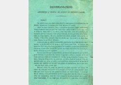Recommandations aux élèves, 1895 / Visuel : D.R.