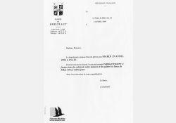 Courrier de la mairie aux riverains au sujet de la destruction du château d'eau, 1994 / Visuel : D.R.