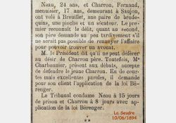 Délits - La Seudre, 10 juin 1894 / Visuel : D.R.