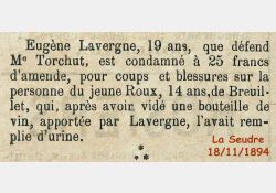 Délits - La Seudre, 18 novembre 1894 / Visuel : D.R.