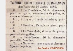 Délits - La Seudre, 25 juillet 1886 / Visuel : D.R.